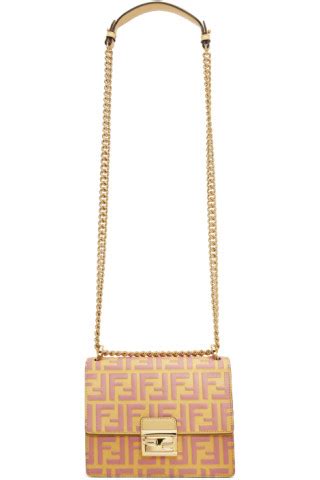 fendi kan pink ssense|Fendi: Pink & Beige Small 'Forever Fendi' Kan U Bag .